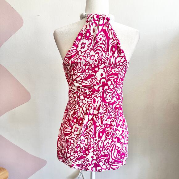 Pink Floral Babydoll Top, Cottagecore, Romantic, Soft‎ Girl, Vintage, Medium - Picture 3 of 4